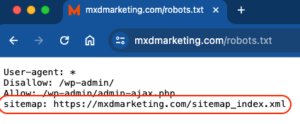 include a sitemap in the Robots.txt file